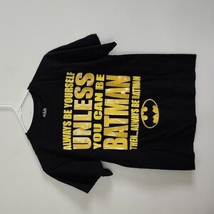 Kids batman t shirt, graphic tee shirt, black and yellow, kids xl